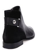 Black Belted Women's Leather Boots | Derimod Black Belted Women's Leather Boots | Derimod