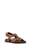 Women's Mink Stone Suede Leather Sandals | Derimod Women's Mink Stone Suede Leather Sandals | Derimod