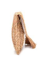 Women's Beige Straw Shoulder Bag | Derimod Women's Beige Straw Shoulder Bag | Derimod