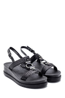 Women's Black Thick Sole Sandals | Derimod Women's Black Thick Sole Sandals | Derimod