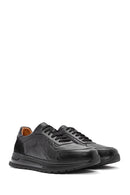 Men's Black Lace-up Leather Sneaker | Derimod Men's Black Lace-up Leather Sneaker | Derimod