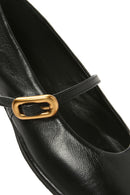 Women's Black Leather Ballerinas | Derimod Women's Black Leather Ballerinas | Derimod