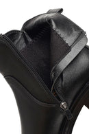 Women's Black Zippered Thick Heeled Boots | Derimod Women's Black Zippered Thick Heeled Boots | Derimod