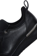 Kadın Siyah Deri Casual Sneaker | Derimod Kadın Siyah Deri Casual Sneaker | Derimod