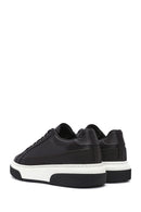Erkek Siyah Bağcıklı Deri Sneaker | Derimod Erkek Siyah Bağcıklı Deri Sneaker | Derimod