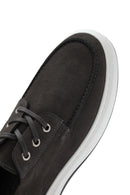 Men's Gray Lace-Up Nubuck Leather Casual Shoes | Derimod Men's Gray Lace-Up Nubuck Leather Casual Shoes | Derimod