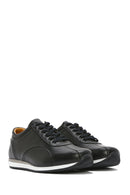 Erkek Siyah Bağcıklı Deri Casual Sneaker | Derimod Erkek Siyah Bağcıklı Deri Casual Sneaker | Derimod