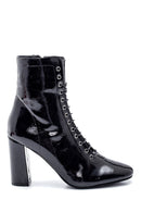 Women's Patent Leather Heeled Boots | Derimod Women's Patent Leather Heeled Boots | Derimod