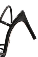 Women's Black Stone Thin Heel Sandals | Derimod Women's Black Stone Thin Heel Sandals | Derimod