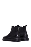 Men's Black Leather Flat Chelsea Boots | Derimod Men's Black Leather Flat Chelsea Boots | Derimod