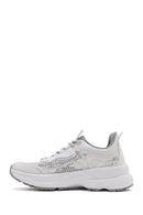 Kadın Beyaz Bağcıklı Kalın Tabanlı Kumaş Sneaker | Derimod Kadın Beyaz Bağcıklı Kalın Tabanlı Kumaş Sneaker | Derimod