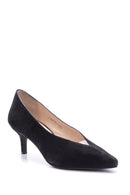 Women's Suede Leather Heeled Shoes | Derimod Women's Suede Leather Heeled Shoes | Derimod