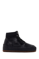 Men's Black Thick Soled Leather Sports Boots | Derimod Men's Black Thick Soled Leather Sports Boots | Derimod