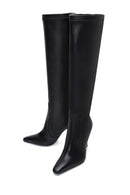 Women's Black Leather Heeled Boots | Derimod Women's Black Leather Heeled Boots | Derimod