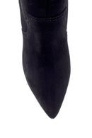Women's Suede Leather Heeled Boots | Derimod Women's Suede Leather Heeled Boots | Derimod
