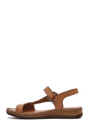 Women's Tan Leather Comfort Sandals | Derimod Women's Tan Leather Comfort Sandals | Derimod
