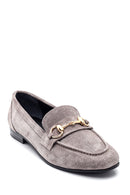 Kadın Süet Toka Detaylı Loafer | Derimod Kadın Süet Toka Detaylı Loafer | Derimod