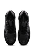 Kadın Siyah Deri Kalın Tabanlı Sneaker | Derimod Kadın Siyah Deri Kalın Tabanlı Sneaker | Derimod