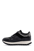 Women's Black Thick Soled Leather Sneaker | Derimod Women's Black Thick Soled Leather Sneaker | Derimod