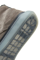 Men's Gray Leather Boots | Derimod Men's Gray Leather Boots | Derimod