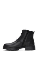 Men's Black Leather Zippered Casual Boots | Derimod Men's Black Leather Zippered Casual Boots | Derimod