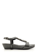 Women's Stone Wedge Sandals | Derimod Women's Stone Wedge Sandals | Derimod