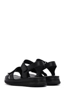 Kadın Siyah Deri Comfort Sandalet | Derimod Kadın Siyah Deri Comfort Sandalet | Derimod