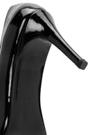 Women's Black High Thin Heel Patent Leather Stiletto | Derimod Women's Black High Thin Heel Patent Leather Stiletto | Derimod