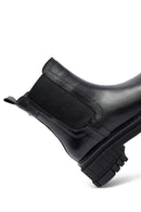 Woman Black Thick Sole Leather Chelsea Boots | Derimod Woman Black Thick Sole Leather Chelsea Boots | Derimod
