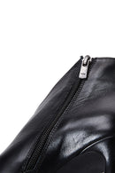 Women's Black Leather Thin High Heeled Bootie | Derimod Women's Black Leather Thin High Heeled Bootie | Derimod