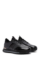 Erkek Siyah Bağcıklı Deri Casual Sneaker | Derimod Erkek Siyah Bağcıklı Deri Casual Sneaker | Derimod
