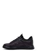 Erkek Siyah Bağcıklı Deri Casual Sneaker | Derimod Erkek Siyah Bağcıklı Deri Casual Sneaker | Derimod