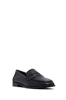 Woman Black Leather Loafers | Derimod Woman Black Leather Loafers | Derimod