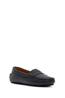 Woman Black Leather Loafers | Derimod Woman Black Leather Loafers | Derimod