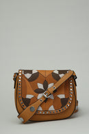 Women's Crossbody Bag with Staple Detail | Derimod Women's Crossbody Bag with Staple Detail | Derimod
