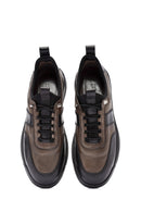 Erkek Siyah Bağcıklı Deri Sneaker | Derimod Erkek Siyah Bağcıklı Deri Sneaker | Derimod