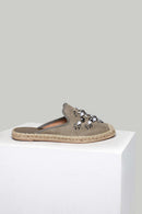 Women's Beaded Espadrille Slippers | Derimod Women's Beaded Espadrille Slippers | Derimod