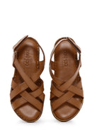 Kadın Taba Deri Comfort Sandalet | Derimod Kadın Taba Deri Comfort Sandalet | Derimod