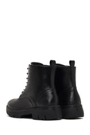 Women's Black Zippered Thick-Soled Leather Ankle Boots | Derimod Women's Black Zippered Thick-Soled Leather Ankle Boots | Derimod