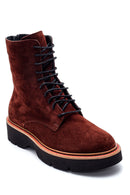 Women's Suede Thick Soled Boots | Derimod Women's Suede Thick Soled Boots | Derimod