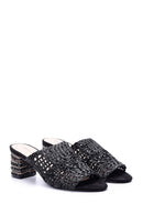 Women's Straw Heeled Slippers | Derimod Women's Straw Heeled Slippers | Derimod