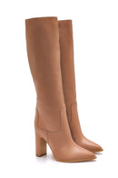 Women's Leather Chain Heeled Boots | Derimod Women's Leather Chain Heeled Boots | Derimod