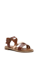 Women's Brown Ankle Buckle Leather Sandals | Derimod Women's Brown Ankle Buckle Leather Sandals | Derimod