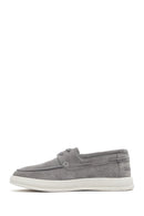 Men's Gray Lace-up Suede Leather Casual Shoes | Derimod Men's Gray Lace-up Suede Leather Casual Shoes | Derimod