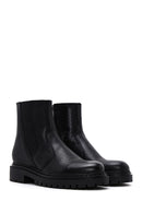 Men's Black Zippered Leather Casual Boots | Derimod Men's Black Zippered Leather Casual Boots | Derimod