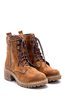 Women's Suede Zipper Detailed Boots | Derimod Women's Suede Zipper Detailed Boots | Derimod