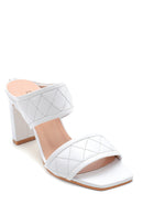 Women's Leather Capione Detailed Heeled Slippers | Derimod Women's Leather Capione Detailed Heeled Slippers | Derimod