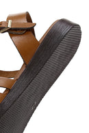 Women's Tan Ankle Strap Leather Bodrum Sandals | Derimod Women's Tan Ankle Strap Leather Bodrum Sandals | Derimod