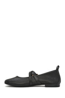 Women's Black Buckle Leather Ballerinas | Derimod Women's Black Buckle Leather Ballerinas | Derimod