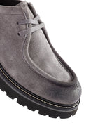 Men's Gray Lace-up Suede Leather Casual Shoes | Derimod Men's Gray Lace-up Suede Leather Casual Shoes | Derimod